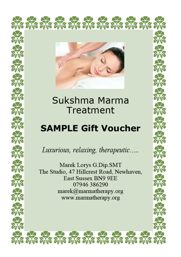 Marma Therapy Voucher – Sample – JPG Marma Therapy Gift Voucher